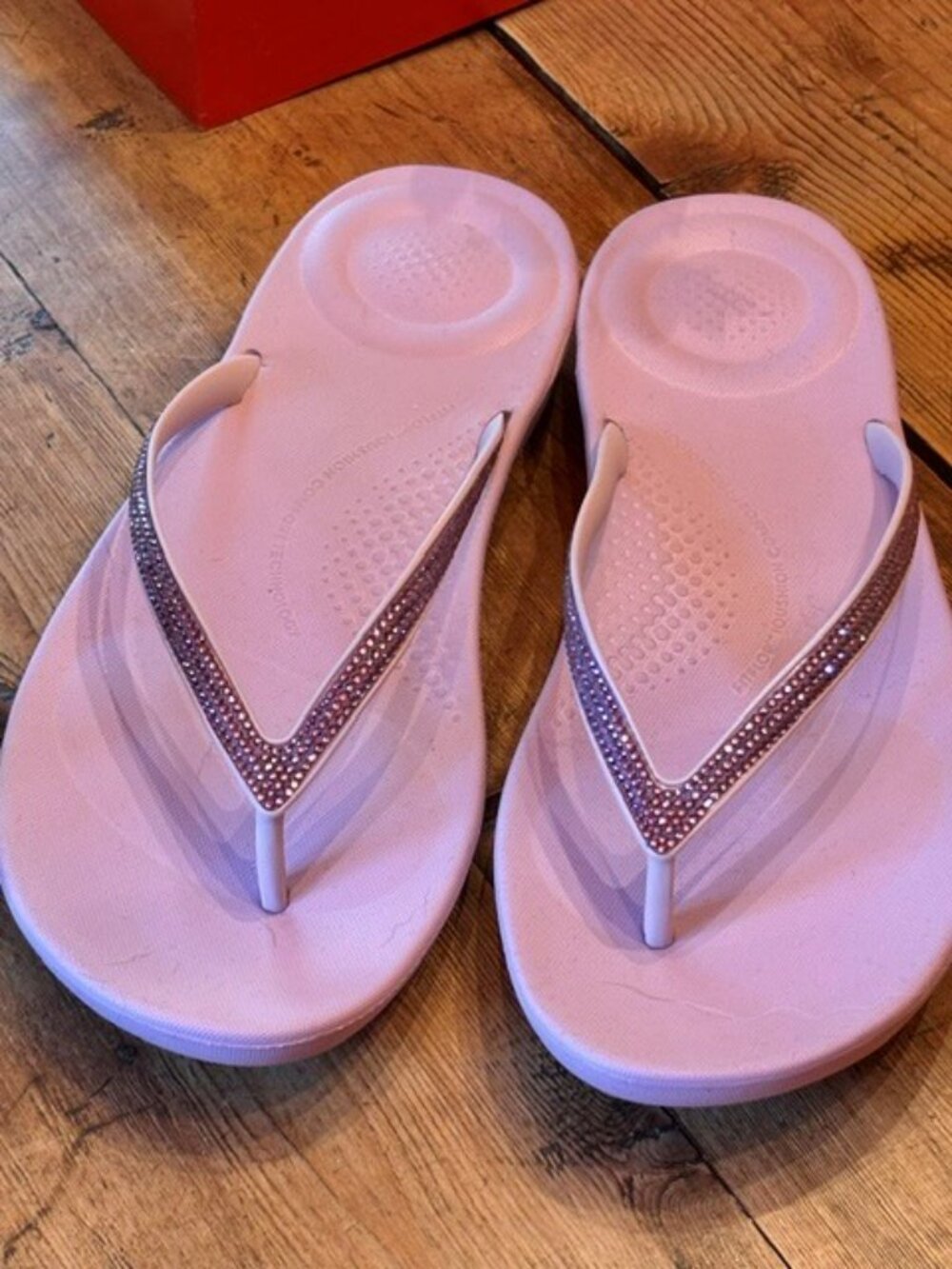 Fitflop iqushion ergonomic ombre sparkle....Wild Lilac...Size 8 ~ NEW IN BOX - Picture 7 of 7